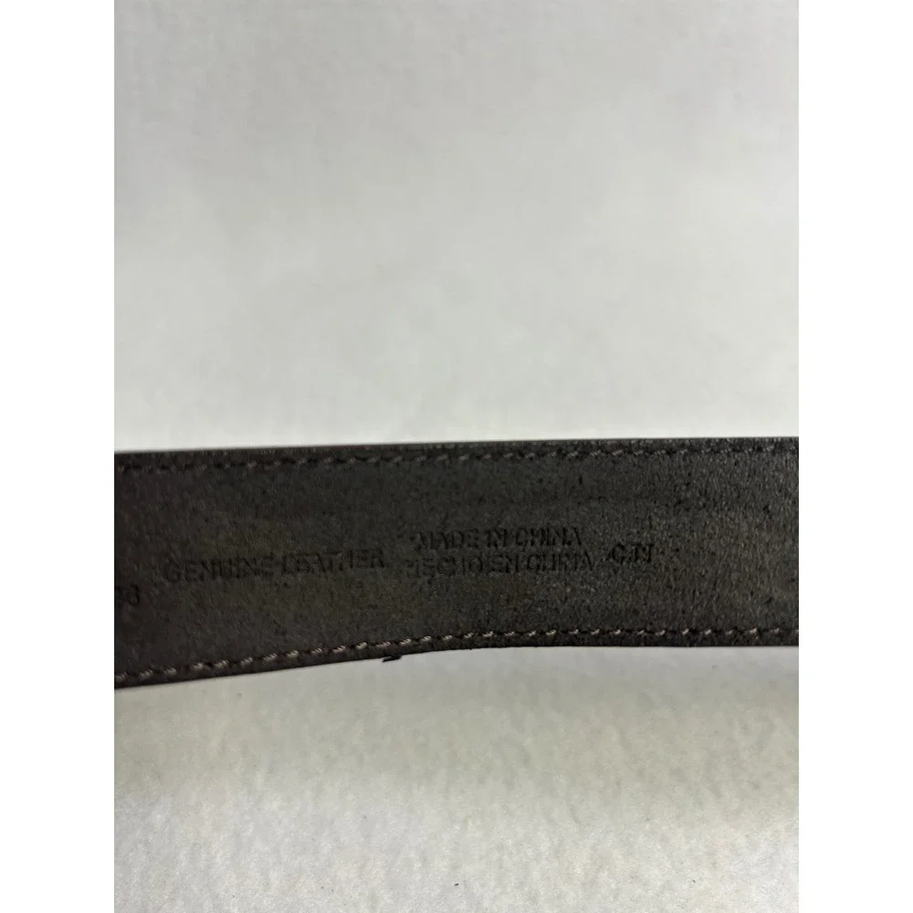 Western Americana Levi's Mens M Brown Leather Ombre Logo Buckle Belt